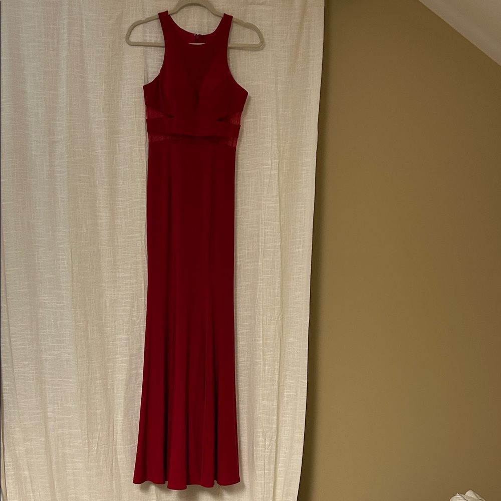GLO jeans Red Fitted Sleeveless Maxi Dress